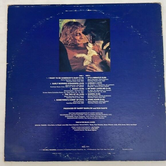 LP Vinyl Barry Manilow II with Lyric Sheet, Dust Cover, and Sleeve - Picture 2 of 9